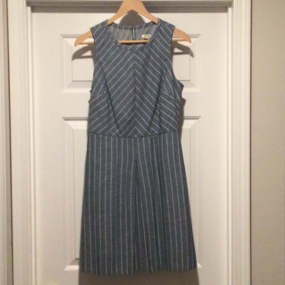 J Crew Chambray Striped denim dress